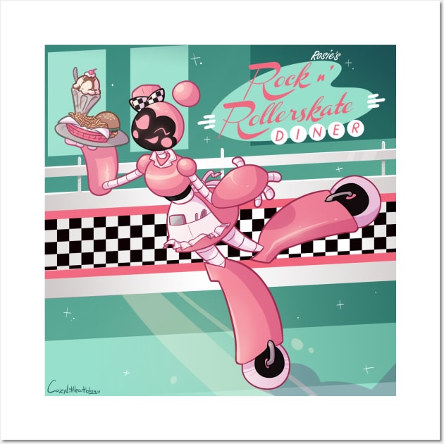 Rosie's Rock And Rollerskate Diner Wall Art by Galaxxi